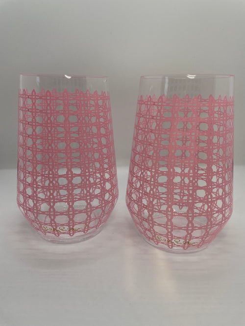 Lilly Pulitzer Acrylic Wine Glass Set