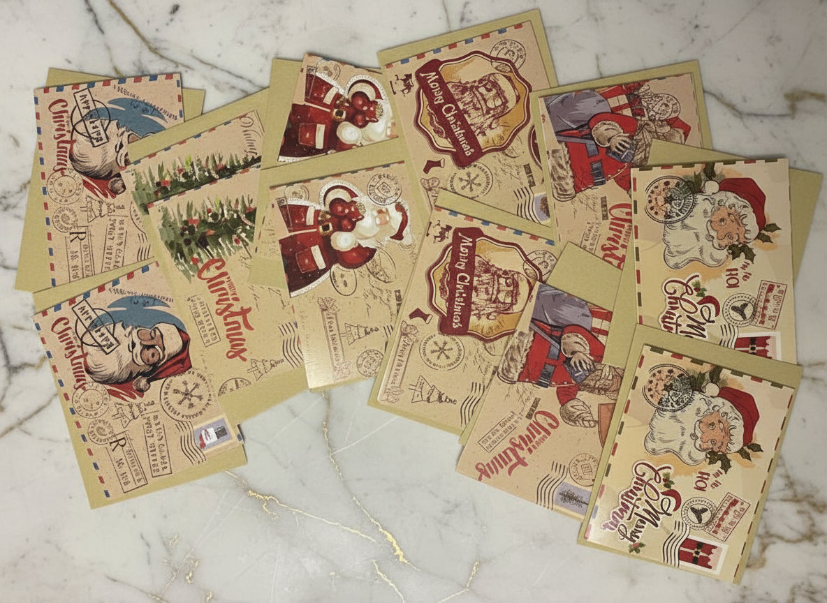 Vintage-Design Christmas Greeting Cards