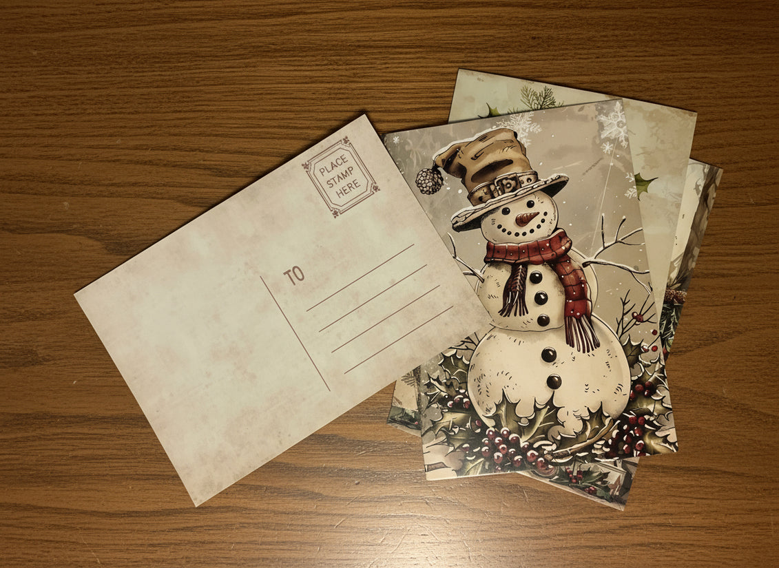 Vintage-Design Christmas Postcards