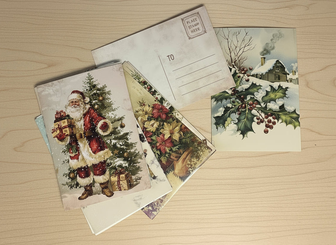 Vintage-Design Christmas Postcards