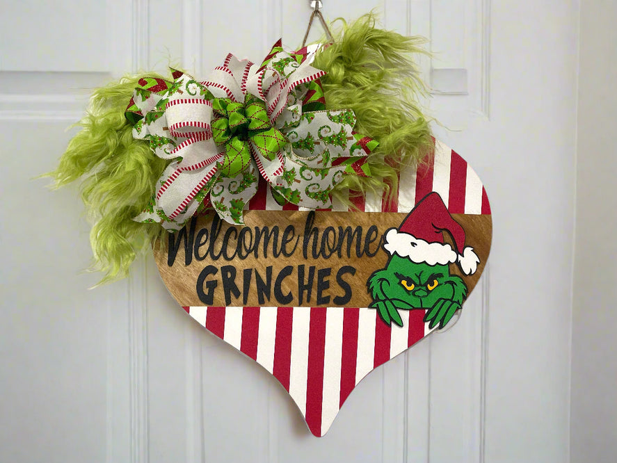 "Welcome Home, Grinches" Doorhanger