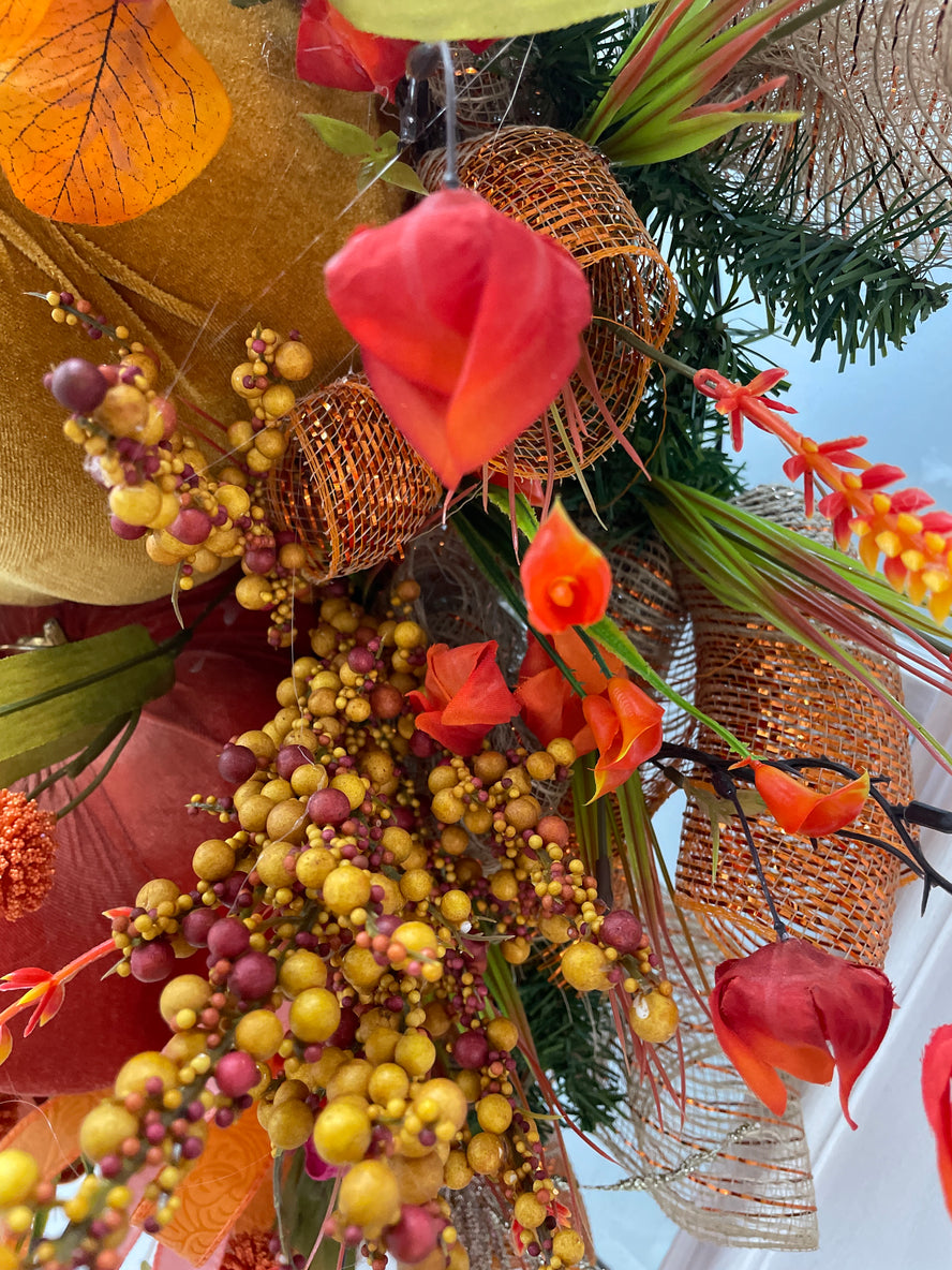 "Pumpkins & Petals" Wreath XL