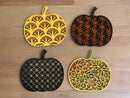 Wooden Pumpkin Coaster Sets of 4