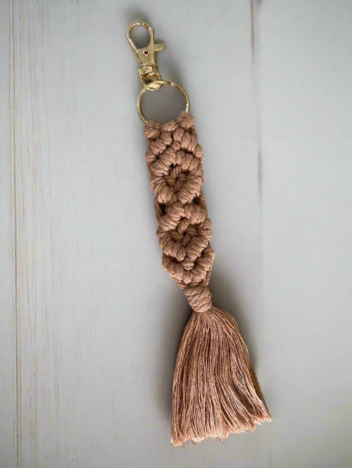 Boho Handwoven Tassel Keychain