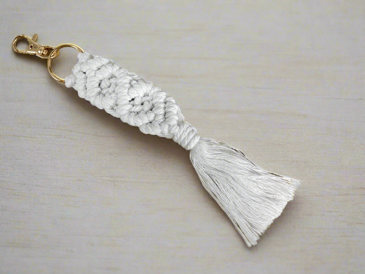 Boho Handwoven Tassel Keychain