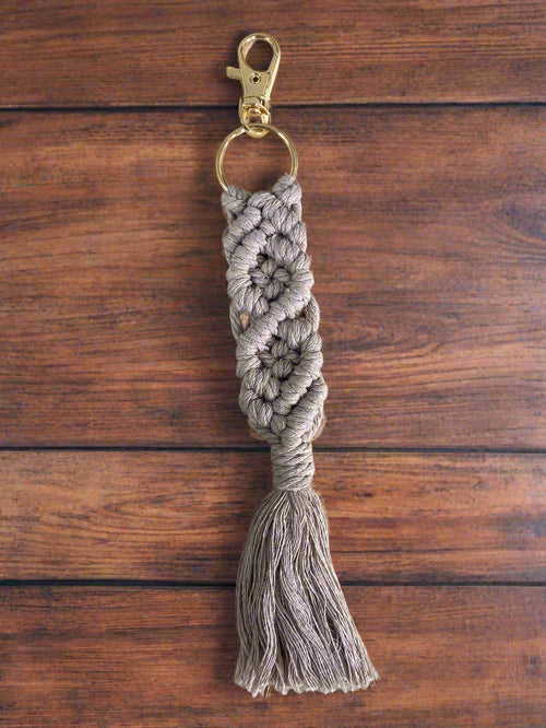 Boho Handwoven Tassel Keychain