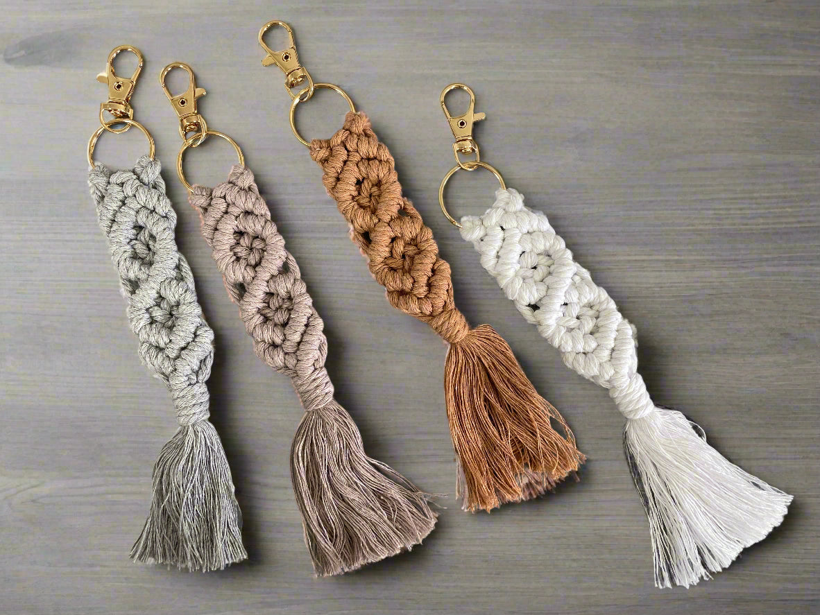 Boho Handwoven Tassel Keychain
