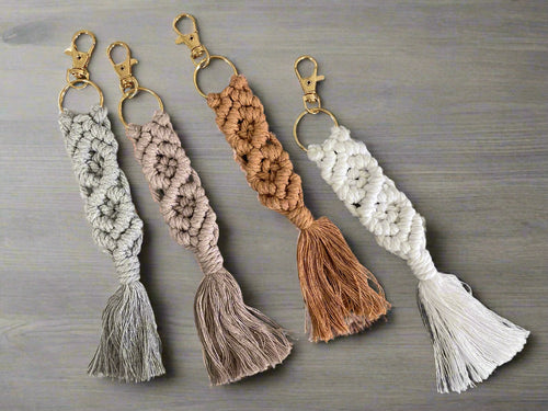 Boho Handwoven Tassel Keychain