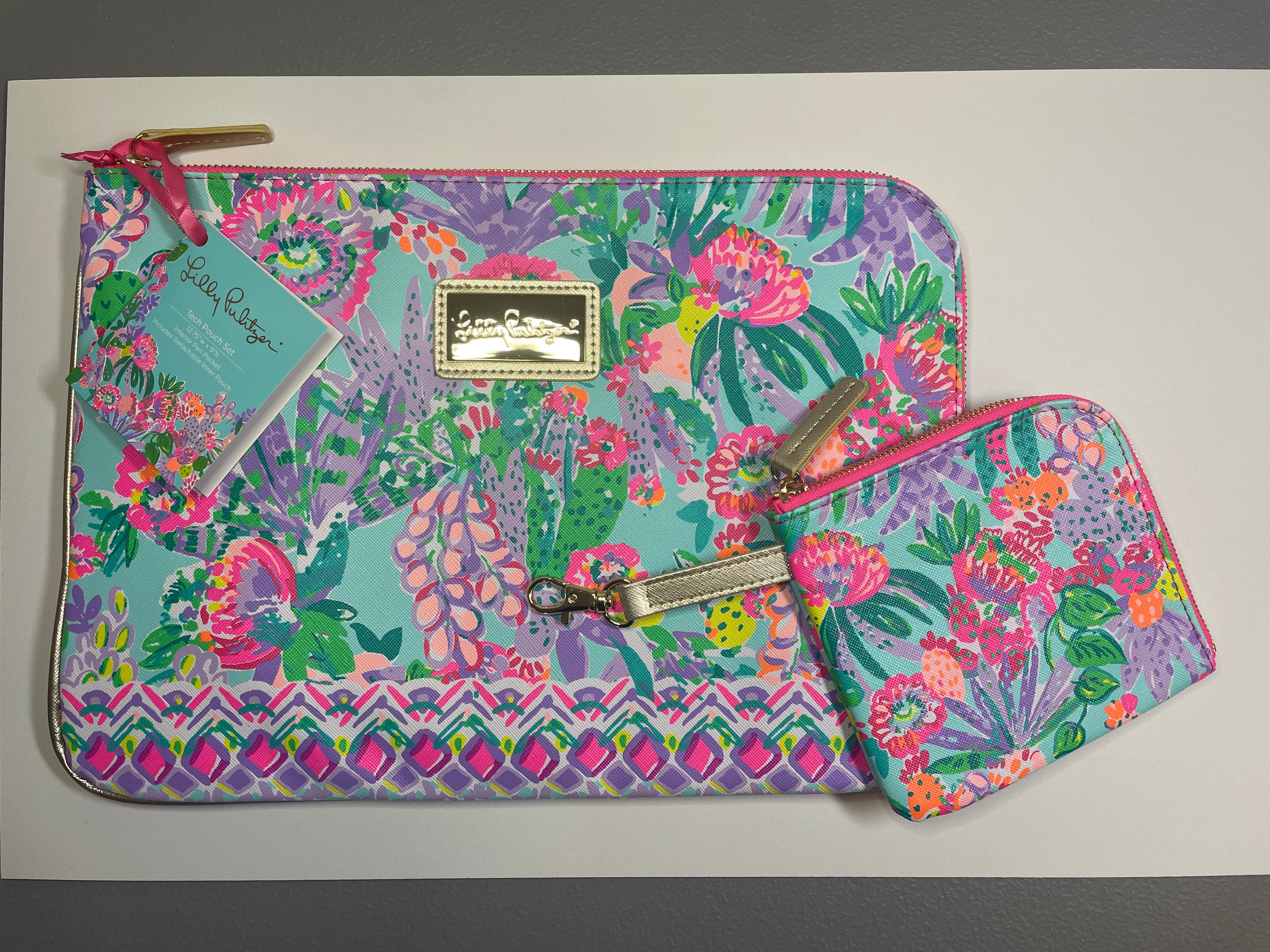 Lilly Pulitzer Tech Pouch Set- Me and My Zesty