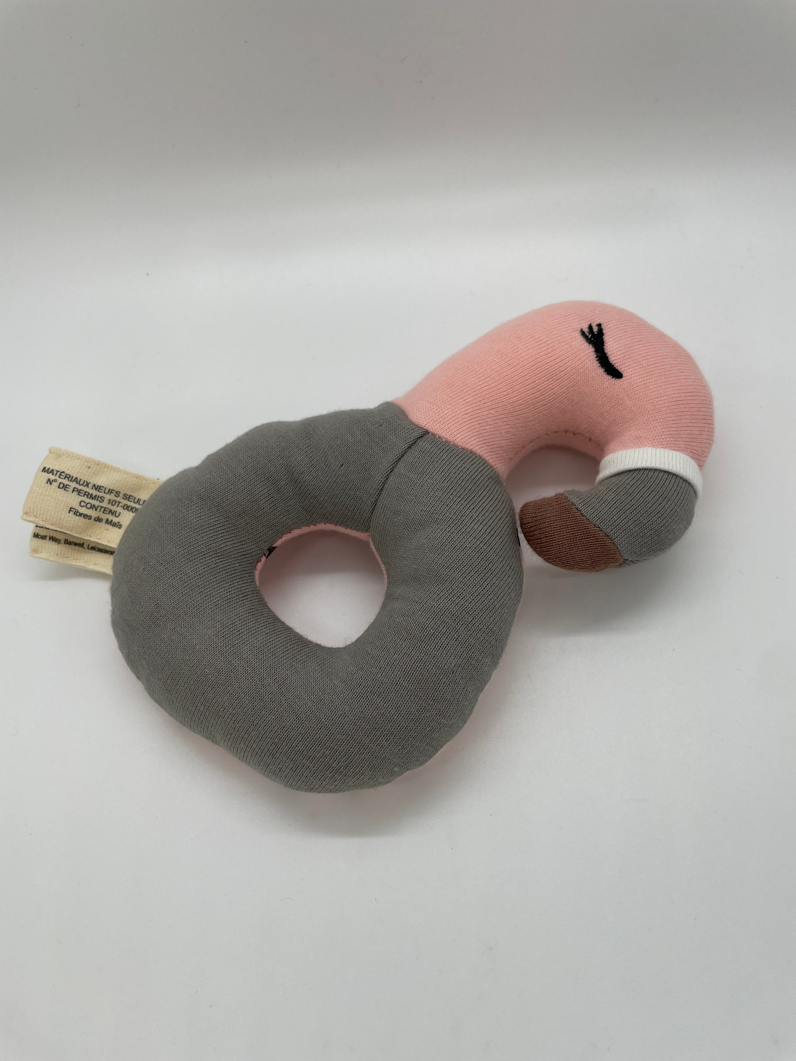 Organic Farm Buddies Rattle - Franny Flamingo