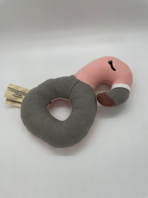 Organic Farm Buddies Rattle - Franny Flamingo