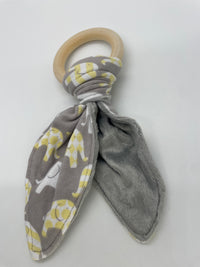 Wood Ring Baby Teether - Elephant