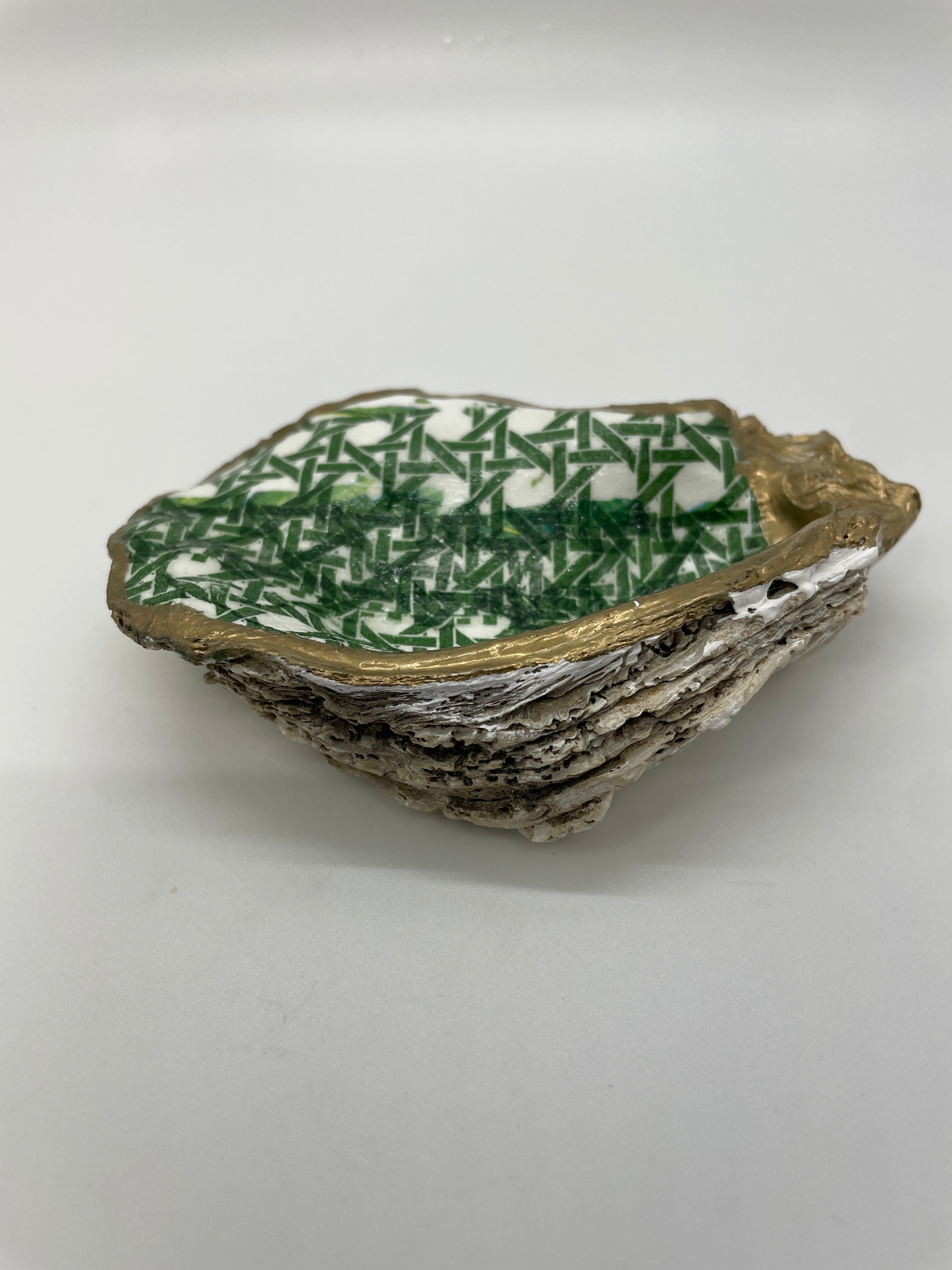 Oyster Shell Ring Dish - Green