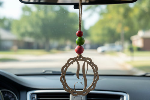 Acrylic Personalized Letter Car Charm/Ornament