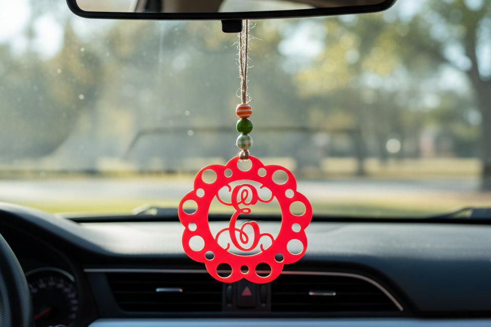 Acrylic Personalized Letter Car Charm/Ornament