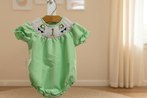 Mint Green Caddy Romper