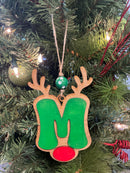 Personalized Reindeer Letter Ornament