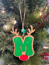 Personalized Reindeer Letter Ornament