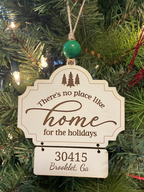 "There's No Place Like Home" Personalized Zip Code Ornament