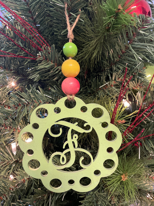Wooden Personalized Letter Car Charm