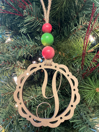 Wooden Personalized Letter Car Charm