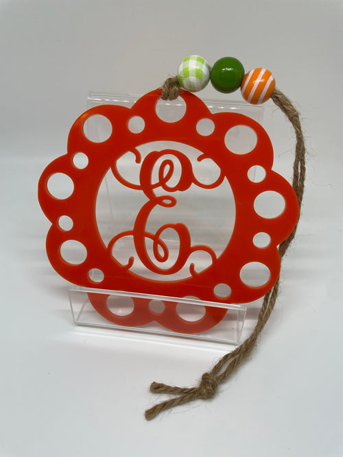 Acrylic Personalized Letter Car Charm/Ornament