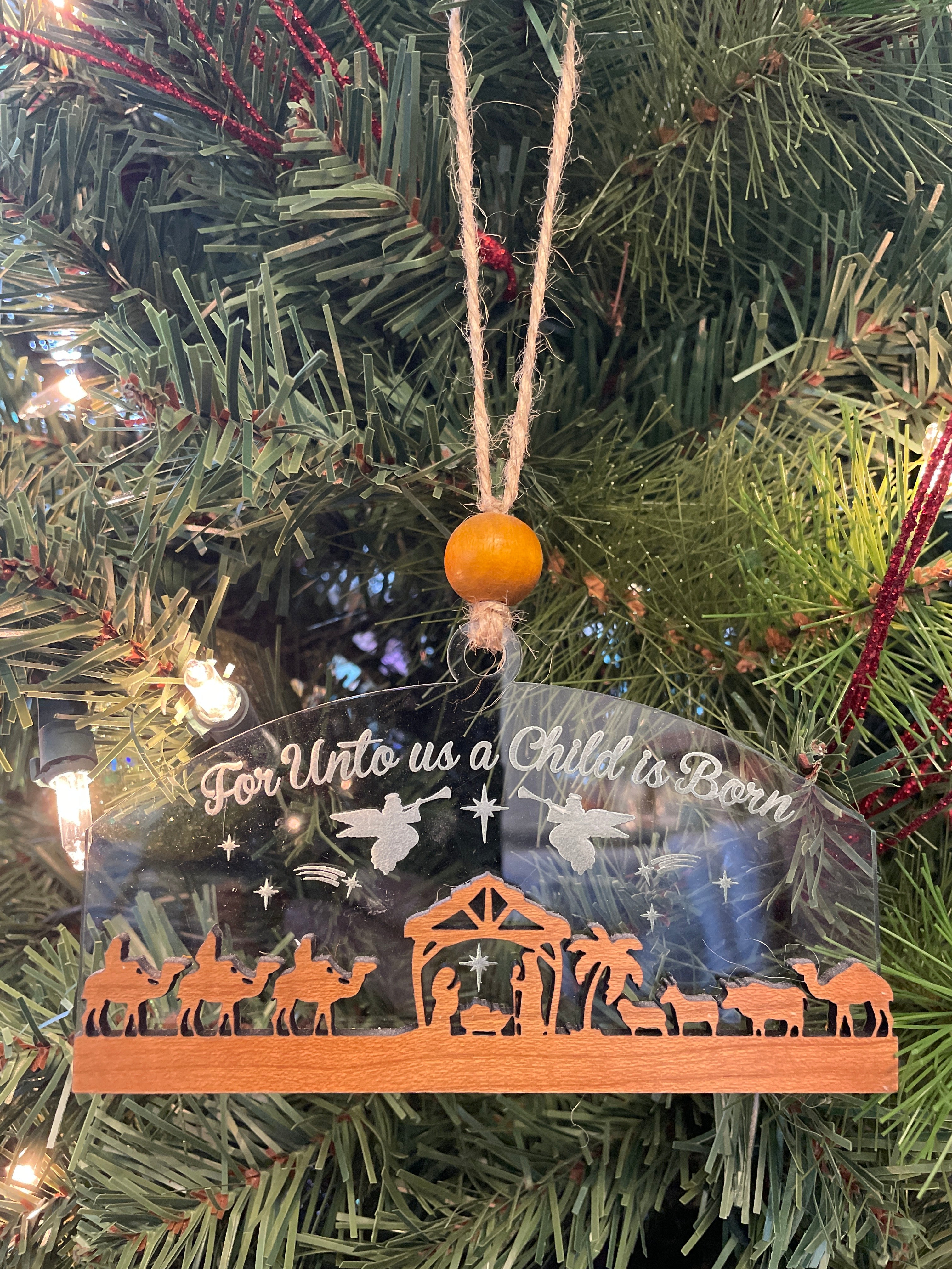Wood and Acrylic Layered Ornament