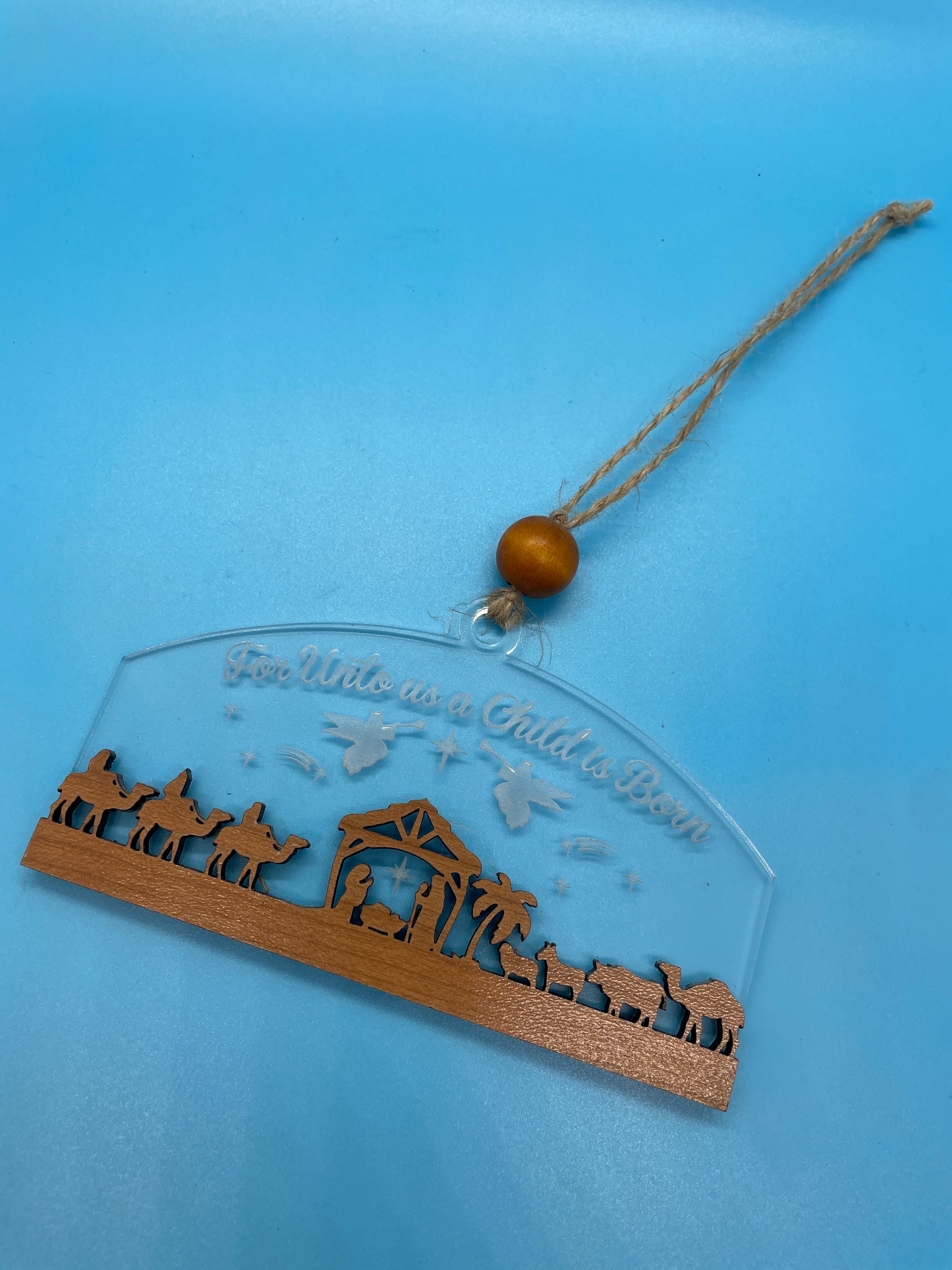 Wood and Acrylic Layered Ornament