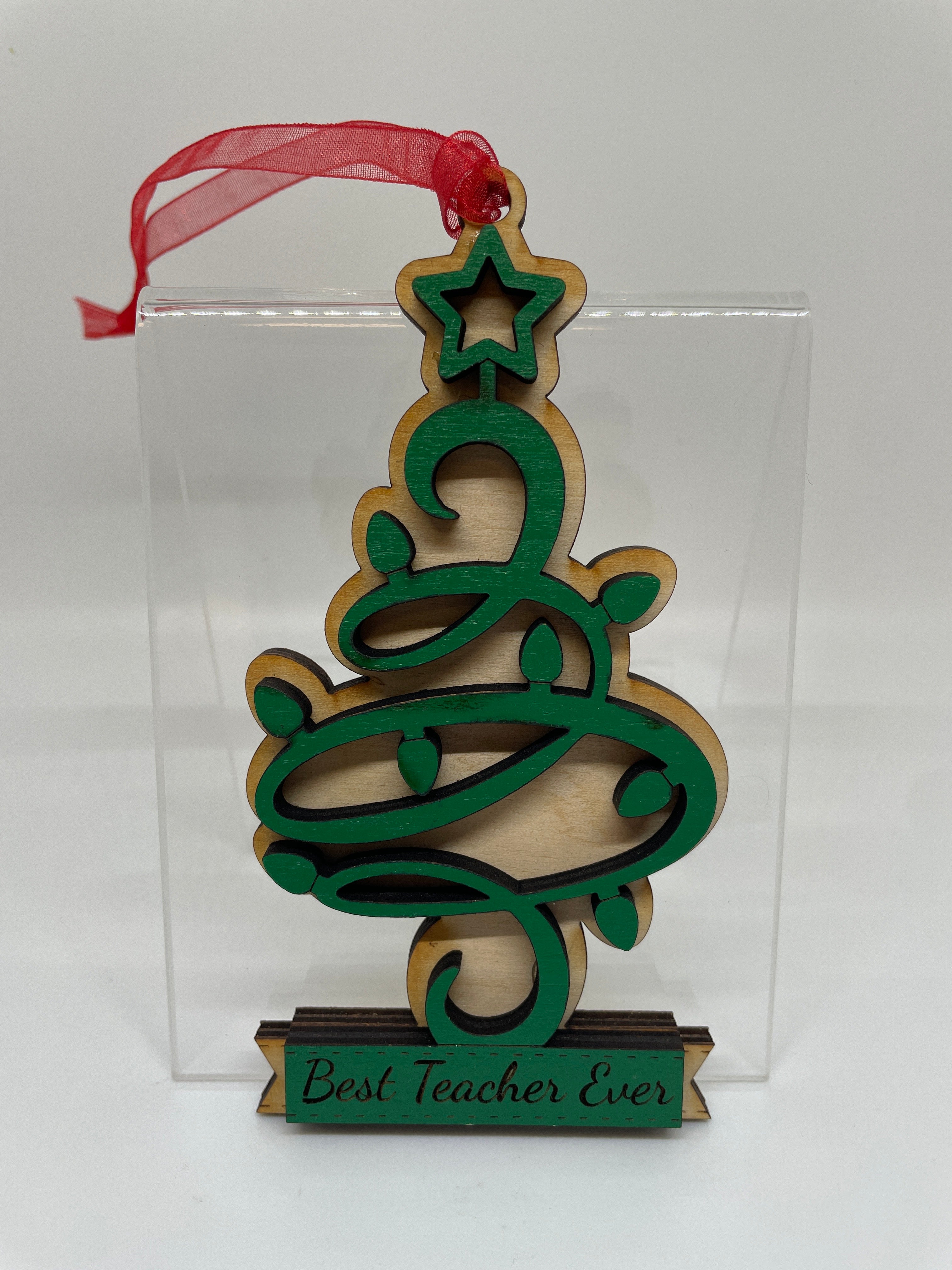 "Best Teacher Ever" Ornaments