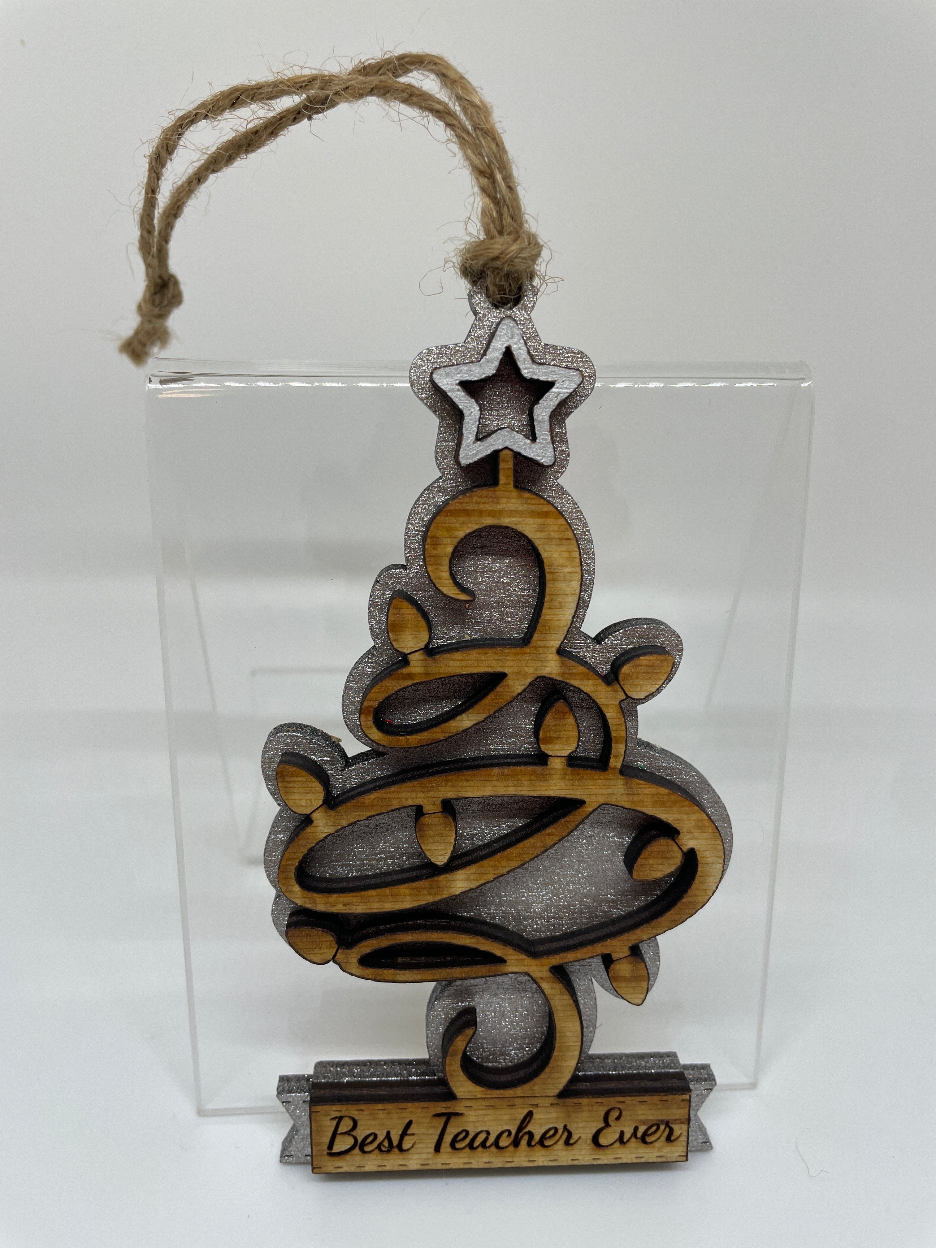 "Best Teacher Ever" Ornaments