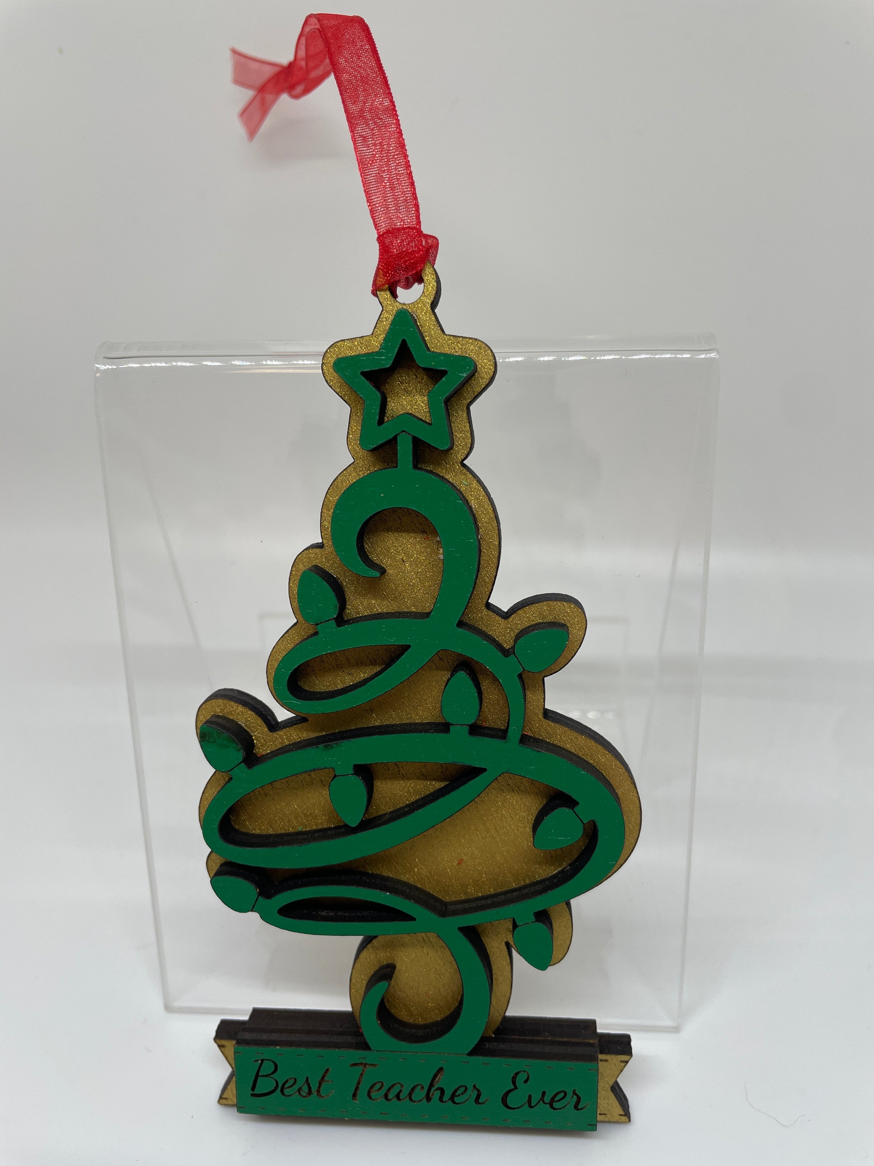 "Best Teacher Ever" Ornaments