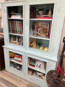 Rebar Floor Mirror, Blue Cabinet