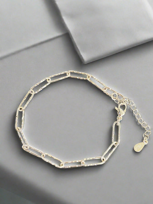Sterling Silver Paperclip Bracelet