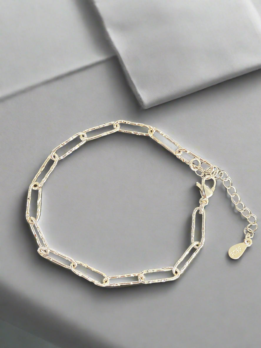 Sterling Silver Paperclip Bracelet