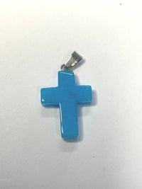 Natural Stone Cross Pendent Necklaces