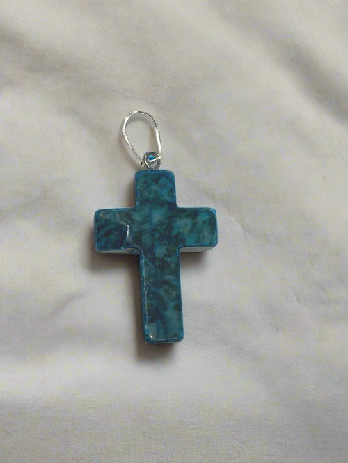 Natural Stone Cross Pendent Necklaces
