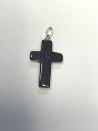 Natural Stone Cross Pendent Necklaces