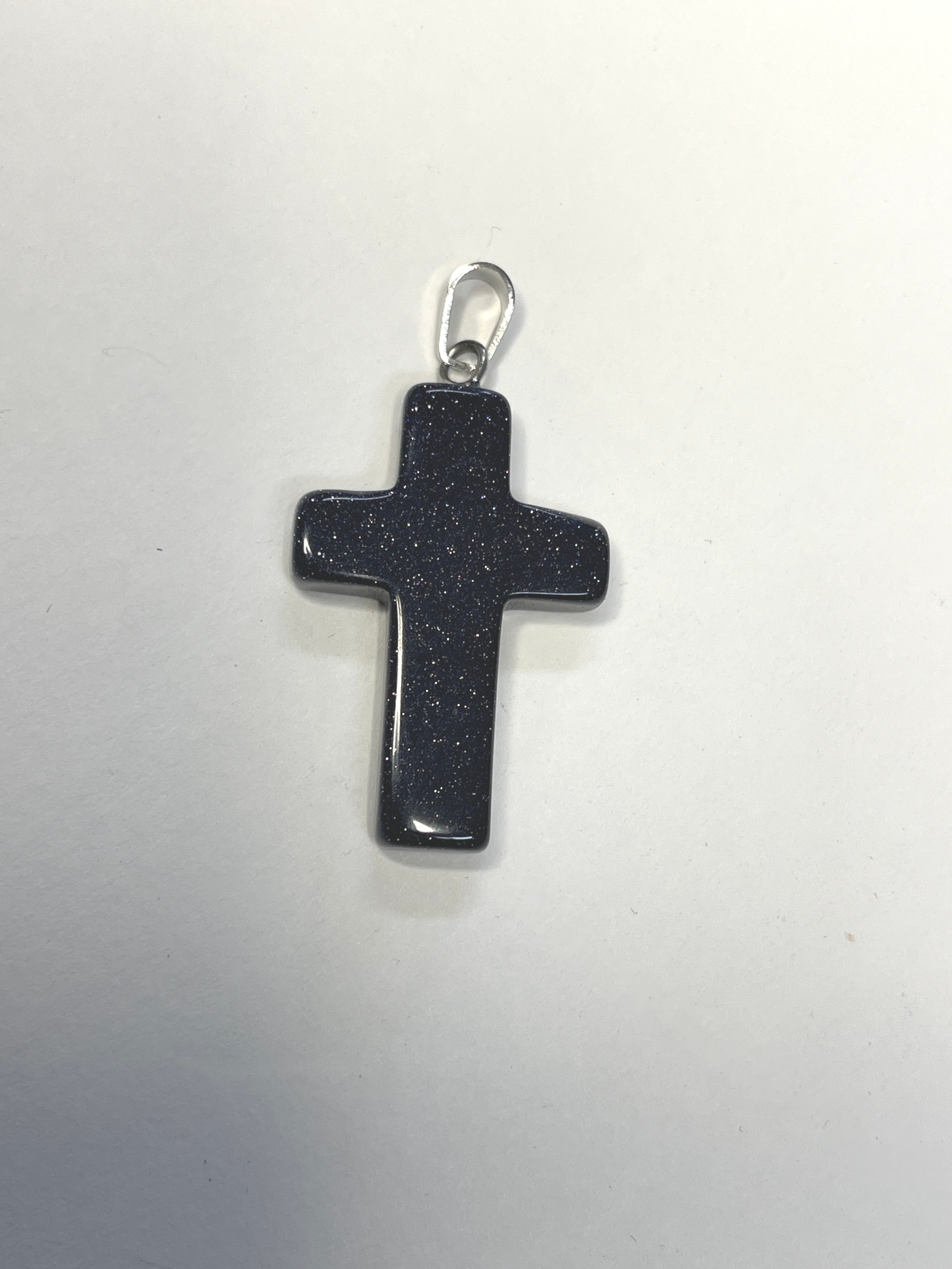 Natural Stone Cross Pendent Necklaces