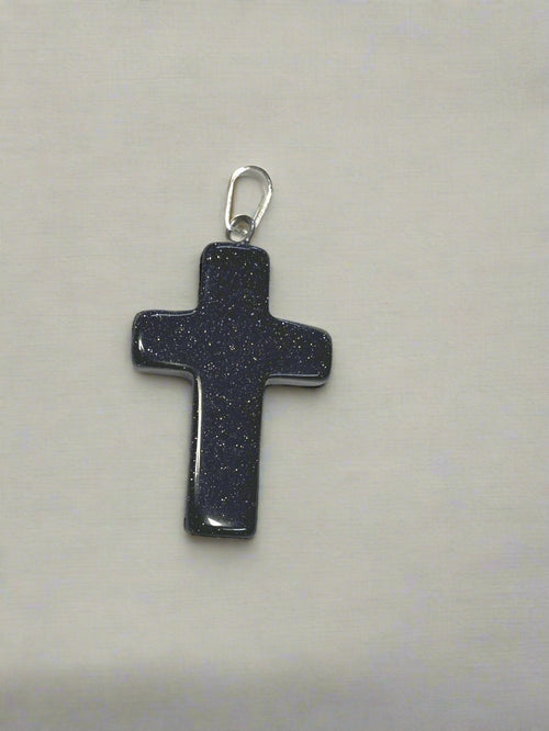 Natural Stone Cross Pendent Necklaces