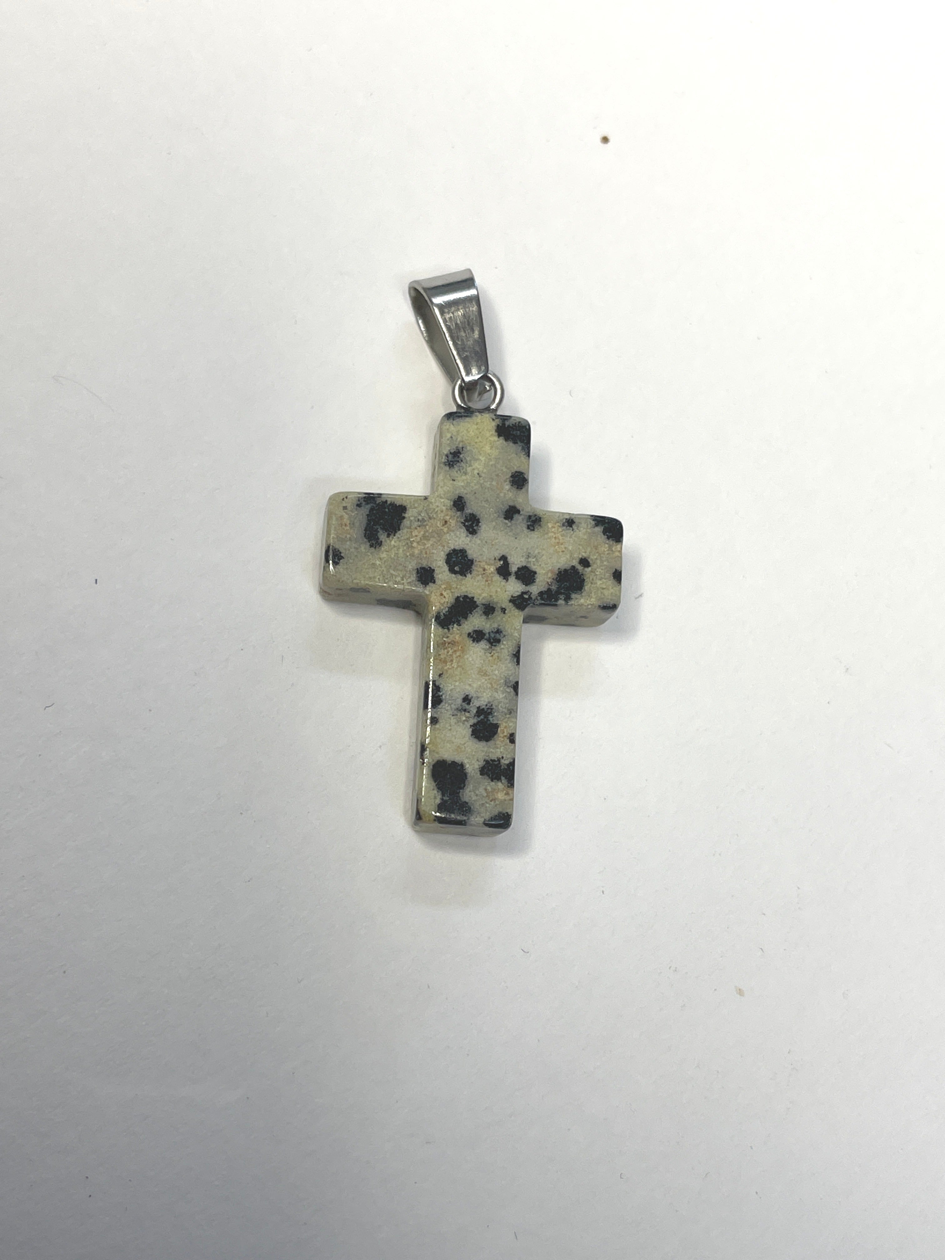 Natural Stone Cross Pendent Necklaces