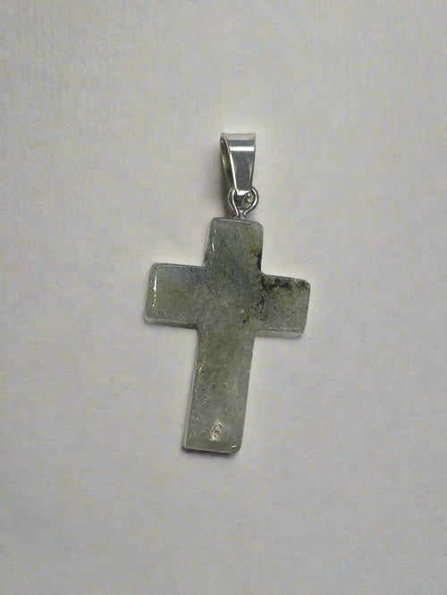 Natural Stone Cross Pendent Necklaces