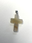 Natural Stone Cross Pendent Necklaces