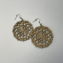 Wood Mandala Earrings