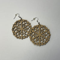 Wood Mandala Earrings