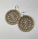 Wood Mandala Earrings