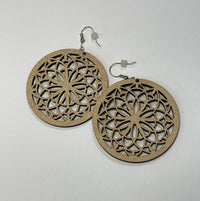 Wood Mandala Earrings