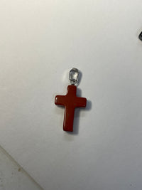 Natural Stone Cross Pendent Necklaces