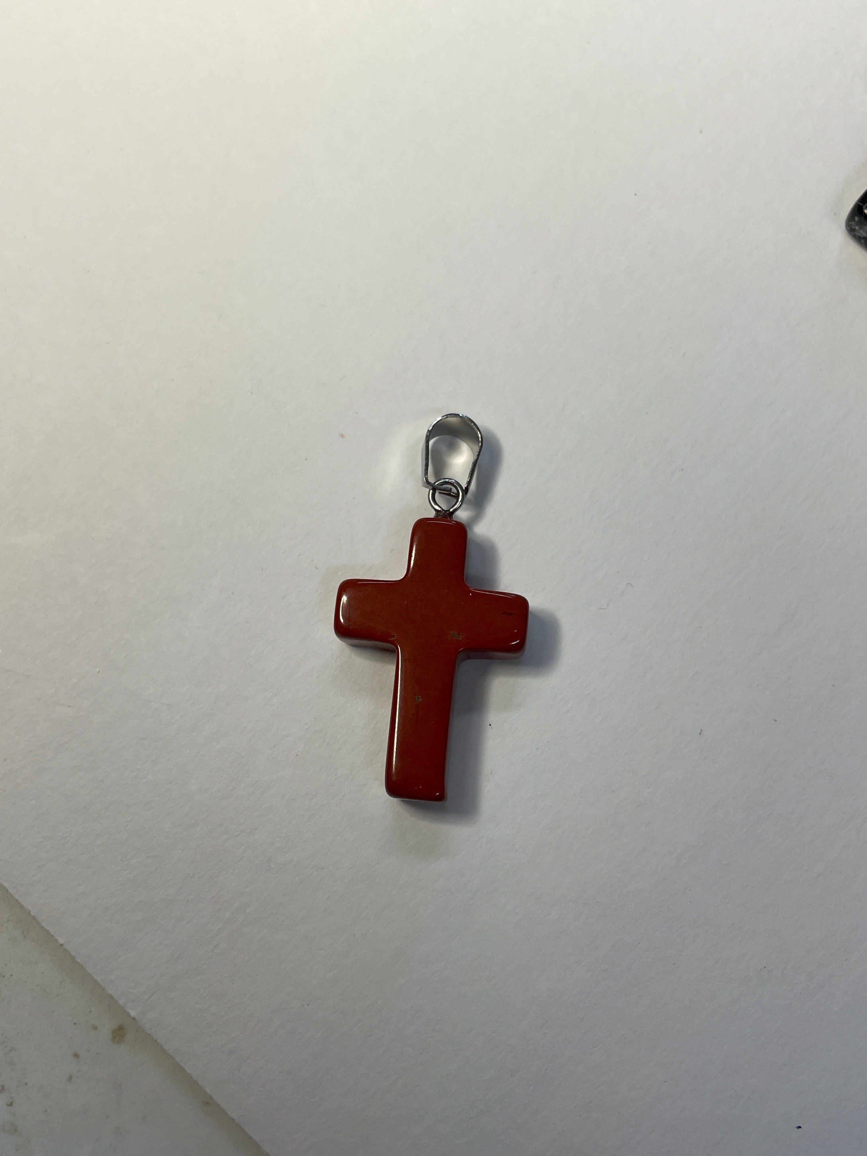 Natural Stone Cross Pendent Necklaces