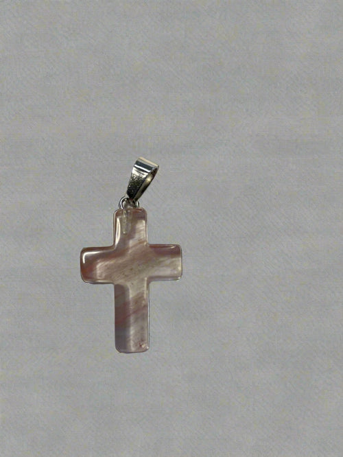 Natural Stone Cross Pendent Necklaces