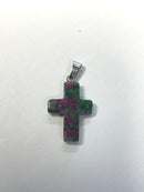 Natural Stone Cross Pendent Necklaces